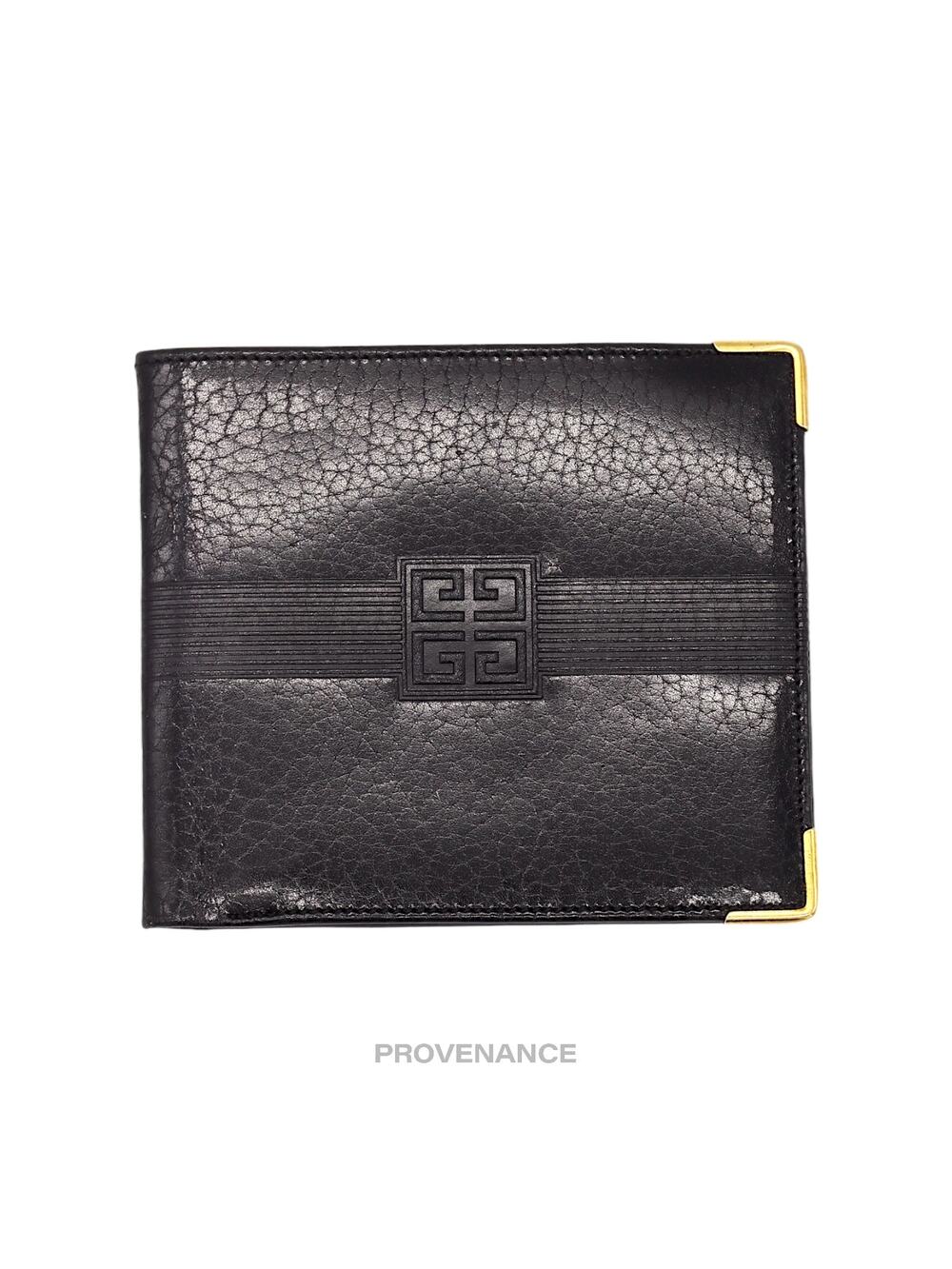 🔴 Givenchy Bifold Wallet - Black Leather